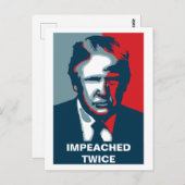 Donald Trump IMPEACHED TWICE Postkarte (Vorne/Hinten)