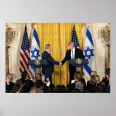 Donald Trump in Israel mit Bibi Netanjahu Poster (Vorne)