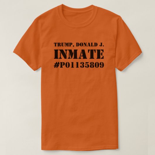 Donald Trump Inmate P01135809 T-Shirt (Design vorne)