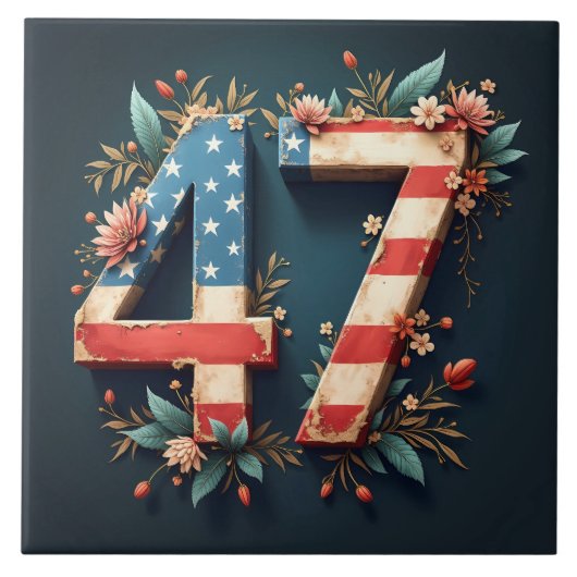 Donald Trump ist der 47. Präsident der USA Fliese (Vorderseite)