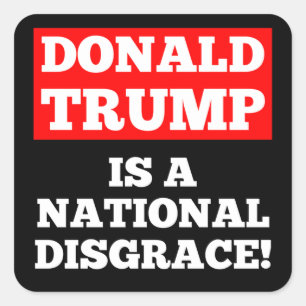 Donald Trump ist ein Schwarzer Sticker mit nationa