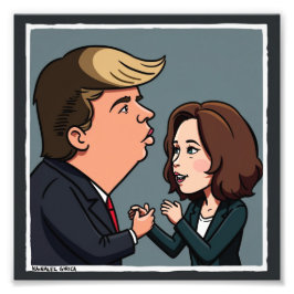 Donald Trump ist Kamala Harris die entscheidende W Fotodruck