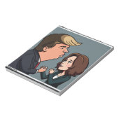 Donald Trump ist Kamala Harris die entscheidende W Notizblock (Rotiert)