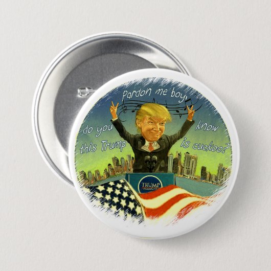 Donald Trump ist Kuckuck Button (Vorne & Hinten)