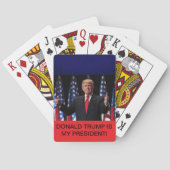 Donald Trump ist mein Präsident auf einem Spielkarten (Rückseite)