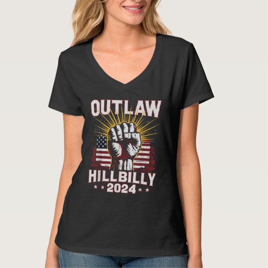 Donald Trump J.D. Vance Outlaw Hillbilly T-Shirt (Vorderseite)