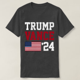 Donald Trump JD Vance 2024 Amerikanische Flagge T-Shirt