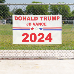 Donald Trump JD Vance 2024 Banner