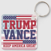 Donald Trump JD Vance 2024 Behielt Amerika groß Schlüsselanhänger (Rückseite)