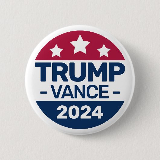 Donald Trump JD Vance 2024 Republikanischer Präsid Button (Vorderseite)