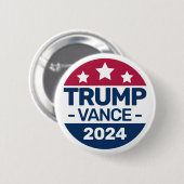 Donald Trump JD Vance 2024 Republikanischer Präsid Button (Vorne & Hinten)