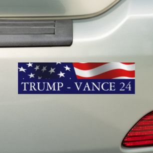 Donald Trump JD Vance 2024 USA Flag Autoaufkleber