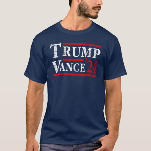 Donald Trump JD Vance '24 Wahl T-Shirt (Vorderseite)