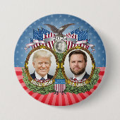 Donald Trump JD Vance Präsident Vice Foto Stars Button (Vorderseite)
