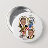 Donald Trump/John Miller Button (Vorne & Hinten)