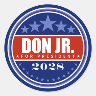 Donald Trump Jr. Präsident 2028 Runder Aufkleber