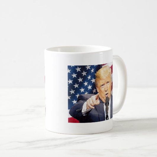 Donald Trump Kaffeetasse (VorderseiteRechts)