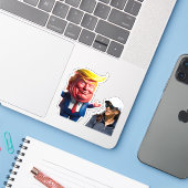 Donald Trump Kamala harris Aufkleber (Laptop mit iPhone)