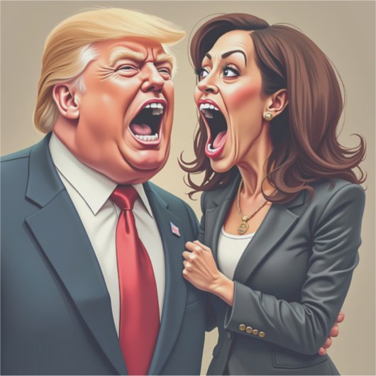Donald Trump Kamala harris Aufkleber (Vorderseite)