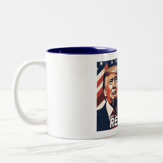 Donald Trump Kamala Harris Wirklich? Zweifarbige Tasse (Links)