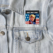 DONALD TRUMP, KAMPF, KAMPF, KAMPF BUTTON (Beispiel)