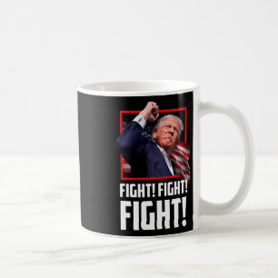 Donald Trump kämpft gegen Anhänger der Kämpfe am Kaffeetasse