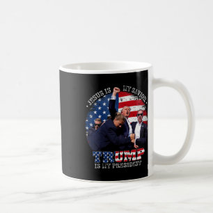 Donald Trump kämpft gegen Jesus ist mein Retter Tr Kaffeetasse