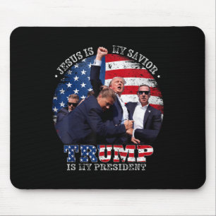 Donald Trump kämpft gegen Jesus ist mein Retter Tr Mousepad
