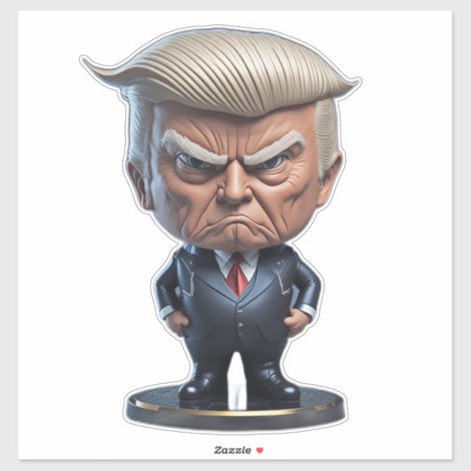 Donald Trump Karikatur Aufkleber (Blatt)