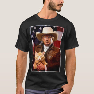 Donald Trump Katze Shirt Lustiges Cowboy Trump 202