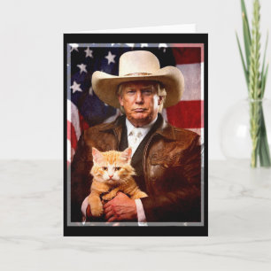 Donald Trump Katze Shirt Lustiges Cowboy Trump 202 Karte