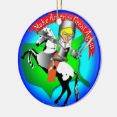 Donald Trump Keramikornament (Links)