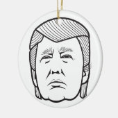 Donald Trump Keramikornament (Links)