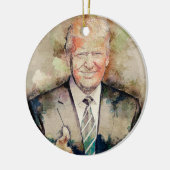 Donald Trump Keramikornament (Links)