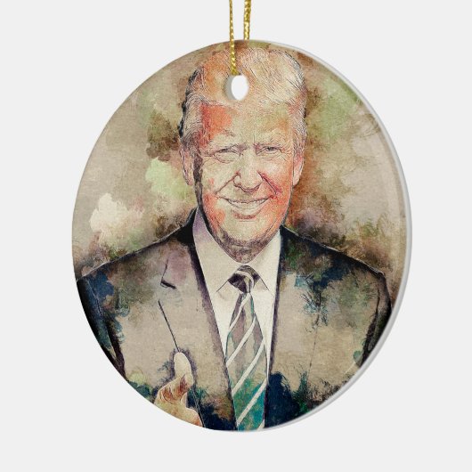 Donald Trump Keramikornament (Links)