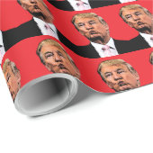 DONALD TRUMP KISS CHRISTMAS WRAPPING PAPER GESCHENKPAPIER (Rolleneckpunkt)