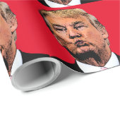 DONALD TRUMP KISS CHRISTMAS WRAPPING PAPIER GESCHENKPAPIER (Rolleneckpunkt)
