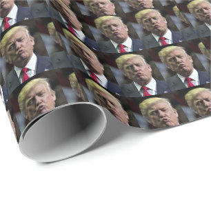 DONALD TRUMP KISS CHRISTMAS WRAPPING PAPIER GESCHENKPAPIER