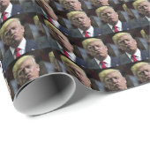 DONALD TRUMP KISS CHRISTMAS WRAPPING PAPIER GESCHENKPAPIER (Rolleneckpunkt)