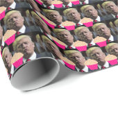 DONALD TRUMP KISS CUPCAKES GEBURTSTAG WRAPPING PAP GESCHENKPAPIER (Rolleneckpunkt)
