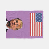 DONALD TRUMP KISS FLEECE BLANKET (Vorderseite (Horizontal))