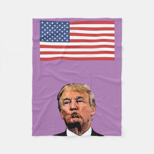 DONALD TRUMP KISS FLEECE BLANKET (Vorderseite)