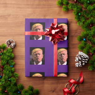 DONALD TRUMP KISS JEDEN ANLASS WRAPPING PAPIER GESCHENKPAPIER