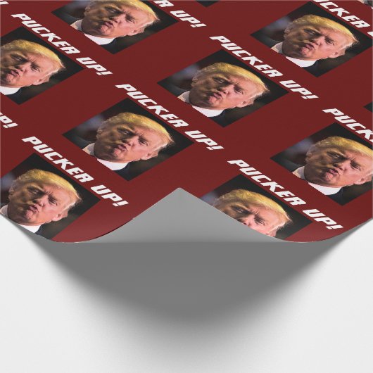 DONALD TRUMP KISS JEDEN ANLASS WRAPPING PAPIER GESCHENKPAPIER (Ecke)