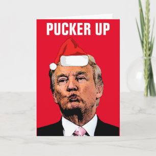 DONALD TRUMP KISS "PUCKER UP" CHRISTMAS CARDS KARTE