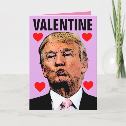 DONALD TRUMP KISS VALENTINE'S DAY CARDS KARTE (Vorderseite)