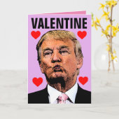 DONALD TRUMP KISS VALENTINE'S DAY CARDS KARTE (Gelbe Blume)