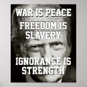 Donald Trump Krieg ist Frieden Poster (Vorne)