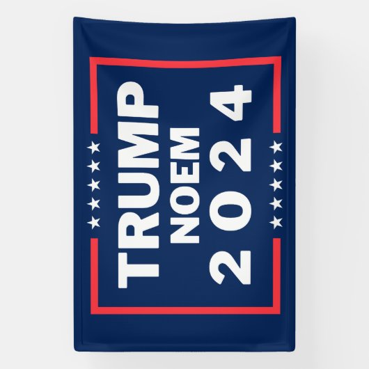 Donald Trump Kristi Noem 2024 Banner (Vertikal)