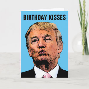 DONALD TRUMP KUSS GEBURTSTAGSKARTEN KARTE